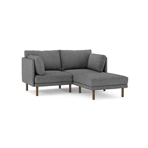 Rent to own Burrow - Modern Field 2-Piece Sofa with Attachable Ottoman - Carbon