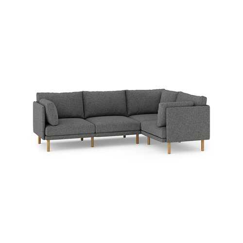 Rent to own Burrow - Modern Field 4-Piece Sectional - Carbon