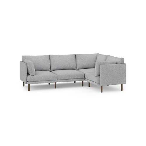 Rent to own Burrow - Modern Field 4-Piece Sectional - Fog