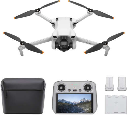 Rent to own DJI - Geek Squad Certified Refurbished Mini 3 Fly More Combo Drone with Remote Controller with a Screen - Gray