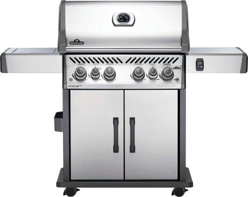 Rent to own Napoleon - Rogue SE 525 Propane Gas Grill with Side and Rear Burners and Grill Cover - Stainless Steel