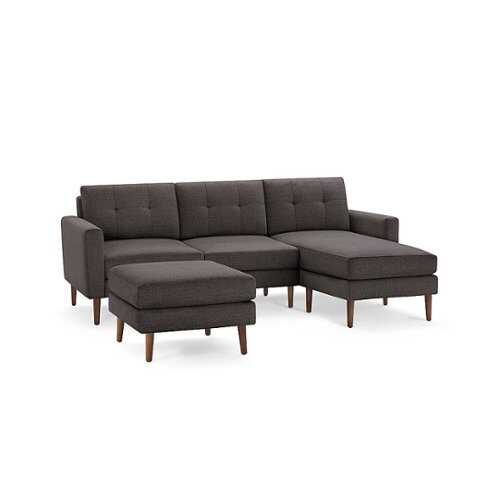 Rent to own Burrow - Mid-Century Nomad Sofa Sectional with Ottoman - Charcoal