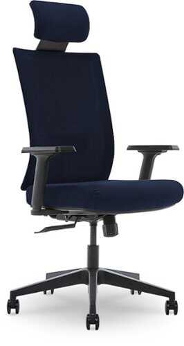 Rent to own La-Z-Boy - Ergonomic Executive Mesh Office Chair with Adjustable Headrest and Lumbar Support - Navy