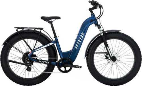 Rent To Own - Aventon - Aventure.2 Step-Through Ebike w/ 60 mile Max Operating Range and 28 MPH Max Speed - Cobalt
