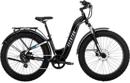 Rent To Own - Aventon - Aventure.2 Step-Through Ebike w/ 60 mile Max Operating Range and 28 MPH Max Speed - Midnight