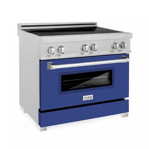 Rent to own ZLINE - 36" 4.6 cu. ft. Induction Range with a 4 Element Stove and Electric Oven in Blue Matte