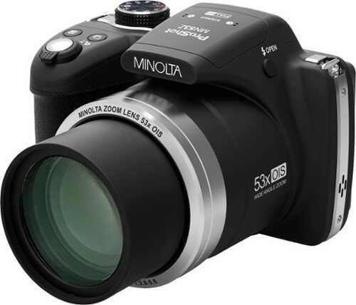 Rent to own Konica Minolta - MINOLTA® MN53Z 16 MP Bridge Camera with 53x Optical Zoom and WiFi (Black) - Black