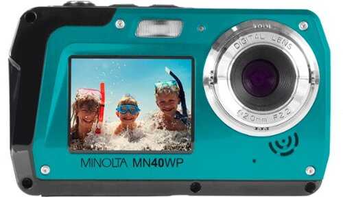 Rent to own Konica Minolta - MINOLTA® MN40WP 48 MP Waterproof Dual Screen Digital Camera (Blue) - Blue