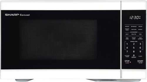 Rent to own Sharp 1.1 cu ft Countertop Microwave with 1000 watts and Auto Cook Features - White