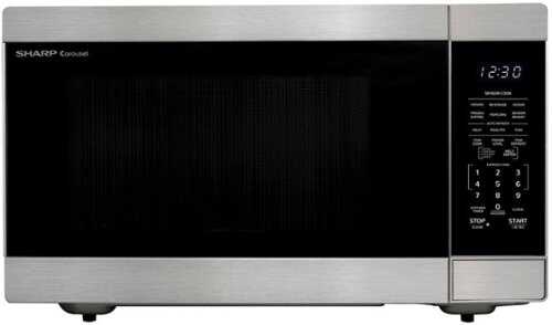 Rent to own Sharp 2.2 cu ft Stainless Family Size Countertop Microwave with Sensor cooking and  Inverter Technology. - Siver