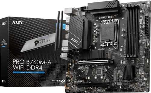 Rent to own MSI - PRO B760M-A WIFI DDR4 (Socket LGA 1700) USB 3.2 Intel Motherboard - Black
