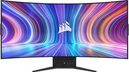 CORSAIR - Xeneon Flex 45" LED Curved QHD Freesync and G-SYNC Compatible Monitor with HDR (HDMI, DisplayPort) - Black