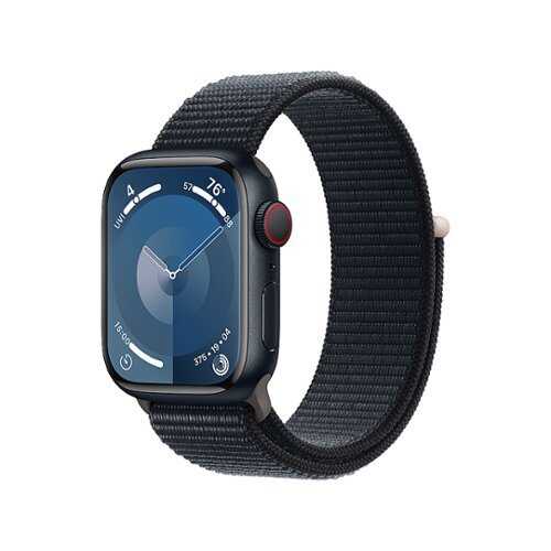 Rent to own Apple Watch Series 9 GPS + Cellular 41mm Midnight Aluminum Case with Midnight Sport Loop - Midnight