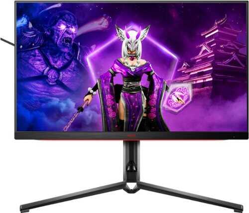 Rent to own AOC - AG324UX 31.5" 4K UHD 144Hz 1ms Gaming Monitor - Black/Red