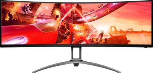 AOC - AG493UCX2 49" 4K UWHD 165Hz 1ms Gaming Monitor - Black/Red