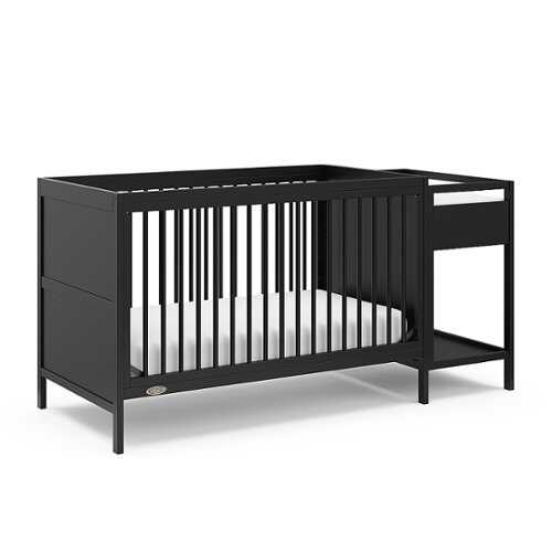 Rent to own Graco - Fable 4-in-1 Convertible Crib and Changer - Black