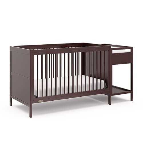 Rent to own Graco - Fable 4-in-1 Convertible Crib and Changer - Espresso