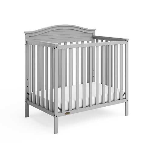 Rent to own Graco - Stella 4-in-1 Convertible Mini Crib - Pebble Gray