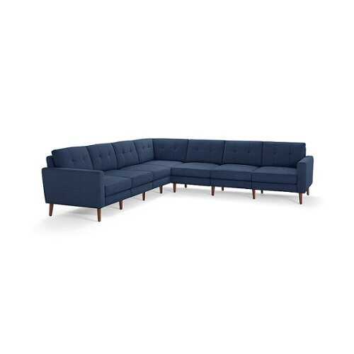 Rent to own Burrow - Mid-Century Nomad 7-Seat Corner Sectional - Navy Blue