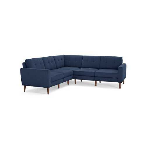 Rent to own Burrow - Mid-Century Nomad 5-Seat Corner Sectional - Navy Blue
