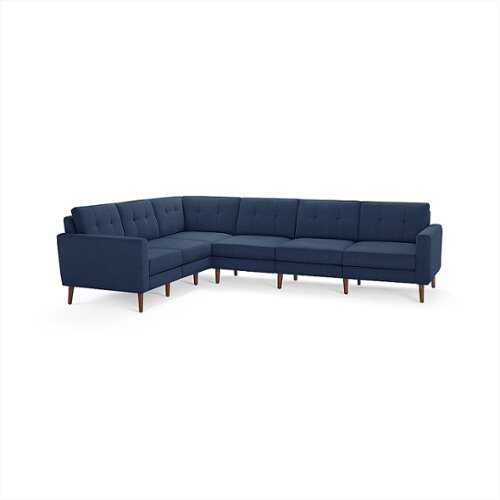 Rent to own Burrow - Mid-Century Nomad 6-Seat Corner Sectional - Navy Blue
