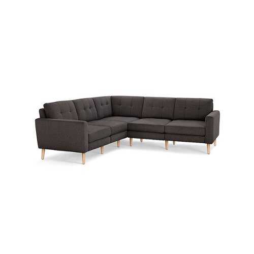 Rent to own Burrow - Mid-Century Nomad 5-Seat Corner Sectional - Charcoal