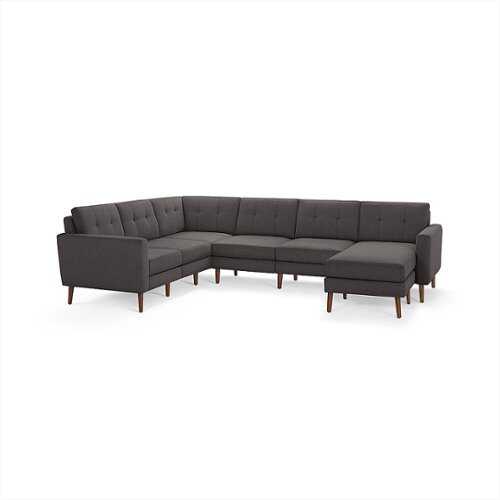 Rent to own Burrow - Mid-Century Nomad 6-Seat Corner Sectional with Chaise - Charcoal