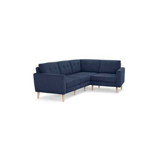 Rent to own Burrow - Mid-Century Nomad 4-Seat Corner Sectional - Navy Blue