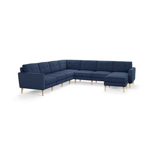 Rent to own Burrow - Mid-Century Nomad 7-Seat Corner Sectional with Chaise - Navy Blue