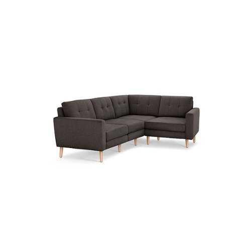 Rent to own Burrow - Mid-Century Nomad 4-Seat Corner Sectional - Charcoal