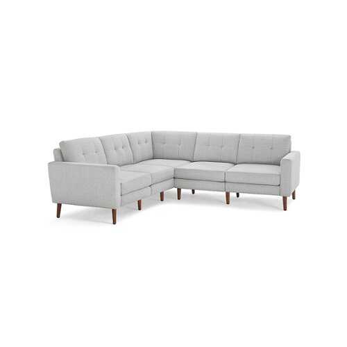Rent to own Burrow - Mid-Century Nomad 5-Seat Corner Sectional - Crushed Gravel