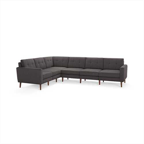 Rent to own Burrow - Mid-Century Nomad 6-Seat Corner Sectional - Charcoal