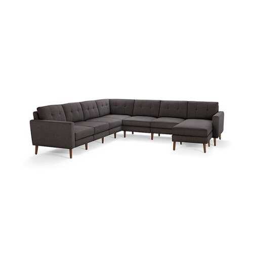 Rent to own Burrow - Mid-Century Nomad 7-Seat Corner Sectional with Chaise - Charcoal