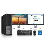 Rent to own Refurbished - Dell Optiplex Desktop Computer 2.8 GHz Core i7 Tower PC, 12GB, 2TB HDD, Windows 10 x64, 19" Dual Monitor , USB Mouse & Keyboard