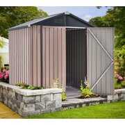 Rent to own YODOLLA 6 x 4 ft. Outdoor Metal Storage Shed with Sliding Roof & Lockable Door for Backyard, Garden