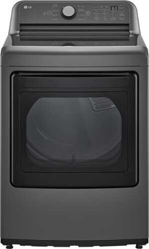 Rent to own LG - 7.3 Cu. Ft. Smart Electric Dryer with FlowSense Duct Clogging Indicators - Middle Black