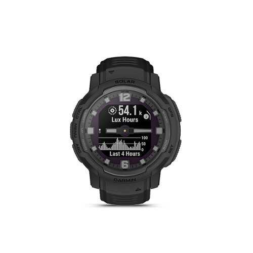 Rent to own Garmin - Instinct Crossover Solar, Tactical Edition 45mm Smartwatch Fiber-reinforced Polymer - Black