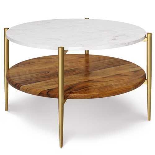Rent to own Simpli Home - Wagner Coffee Table - White/Natural