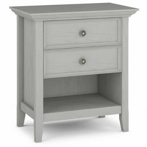 Rent to own Simpli Home - Amherst Bedside Table - Fog Grey