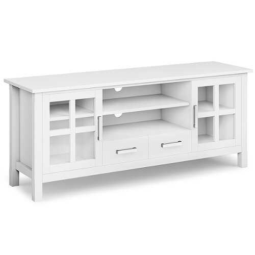 Rent to own Simpli Home - Kitchener 60 inch Wide TV Media Stand - White