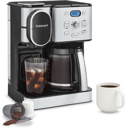 Rent to own Cuisinart - 12 Cup 2-In-1 Coffee Center Coffeemaker - Black Stainless