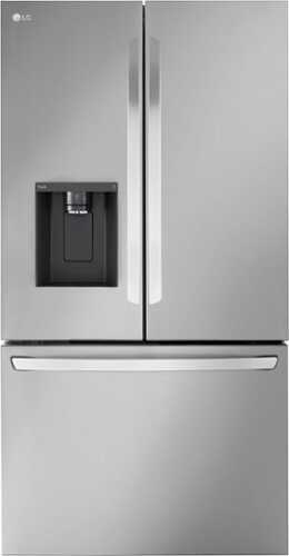 Rent to own LG - 25.5 Cu. Ft. French Door Counter-Depth Smart Refrigerator with Dual Ice - Stainless steel