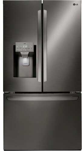 Rent to own LG - 27.7 Cu. Ft. French Door Smart Refrigerator with External Ice and Water - Black Stainless Steel
