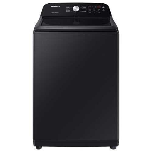 Rent to own Samsung - 4.9 cu. ft. Large Capacity Top Load Washer with ActiveWave Agitator and Deep Fill - Brushed Black