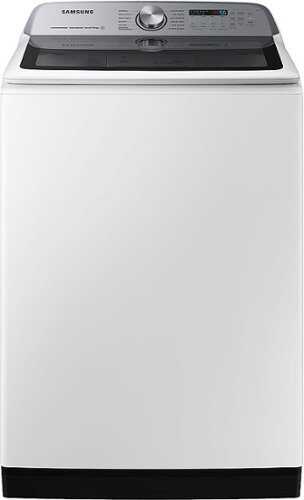 Rent To Own - Samsung - 5.2 cu. ft. Large Capacity Smart Top Load Washer with Super Speed Wash - White