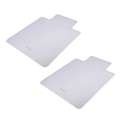 Rent to own Mind Reader 9-to-5 Collection, Office Chair Mat, Anti-Skid with Carpet Gripper, 47.5 x 35.5, Set of 2, PVC - Clear