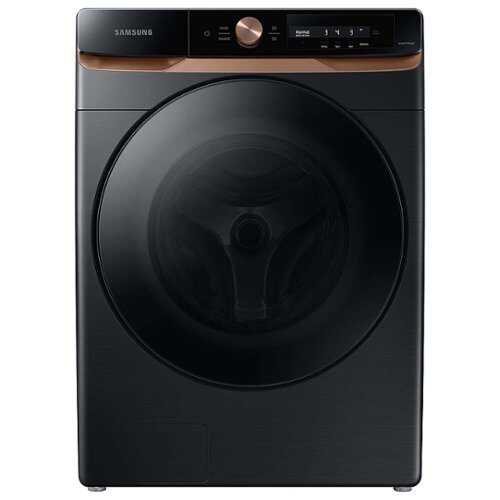 Rent to own Samsung - 4.6 cu. ft. Large Capacity AI Smart Dial Front Load Washer with Auto Dispense and Super Speed Wash - Brushed Black