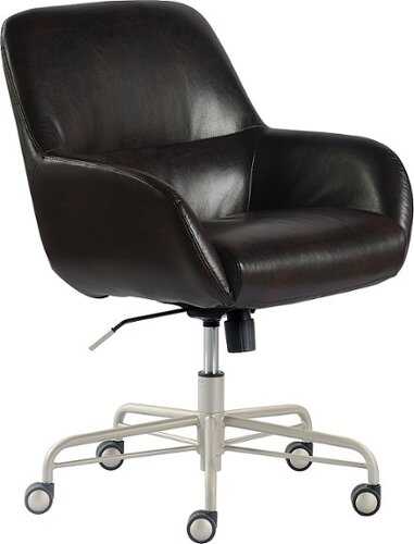 Rent to own Finch - Forester Modern Bonded Leather Office Chair - Dark Brown