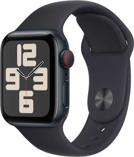 Rent to own Apple Watch SE 2nd Generation (GPS + Cellular) 40mm Midnight Aluminum Case with Midnight Sport Band - S/M - Midnight