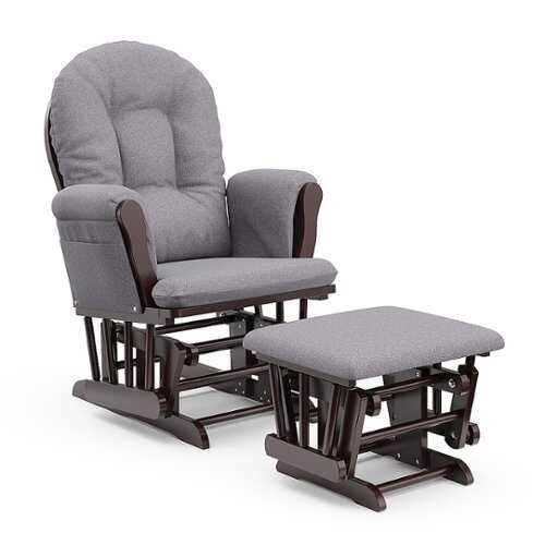 Rent to own Storkcraft - Hoop Glider and Ottoman - Espresso/Gray Swirl